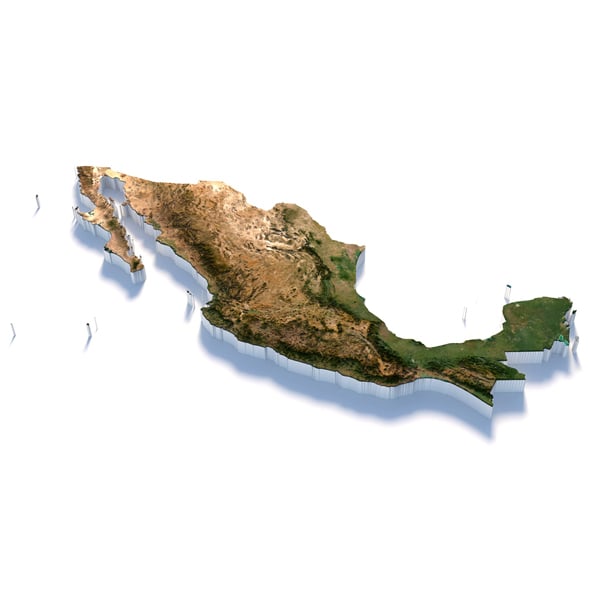 Mexico Terrain Map - 3DOcean Item for Sale