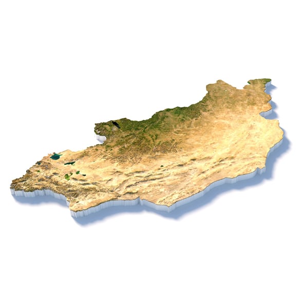 Mongolia Terrain Map - 3DOcean Item for Sale
