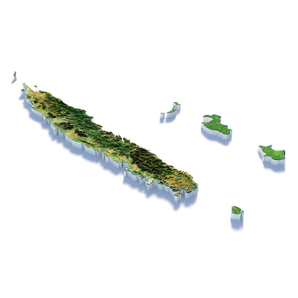 New Caledonia Terrain Map - 3DOcean Item for Sale