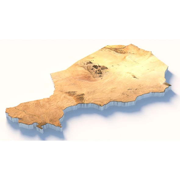 Niger Terrain Map - 3DOcean Item for Sale