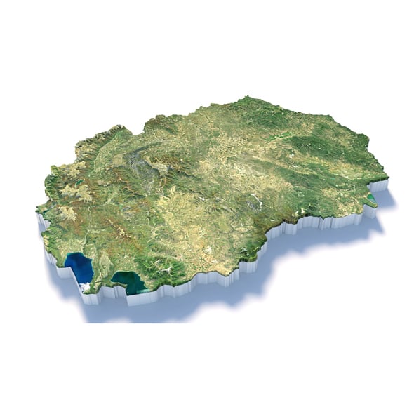 North Macedonia Terrain Map - 3DOcean Item for Sale