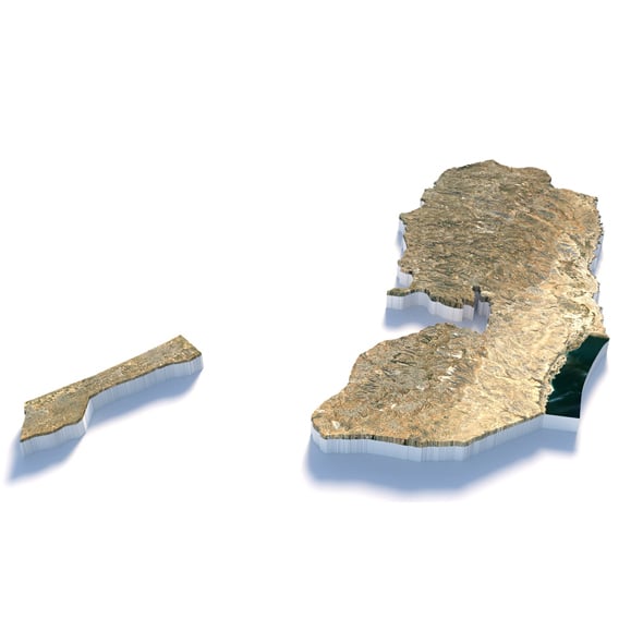 Palestine Terrain Map - 3DOcean Item for Sale