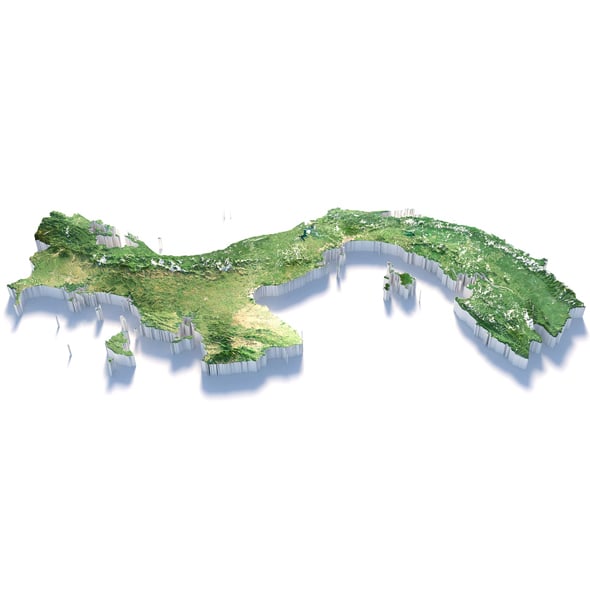 Panama Terrain Map - 3DOcean Item for Sale