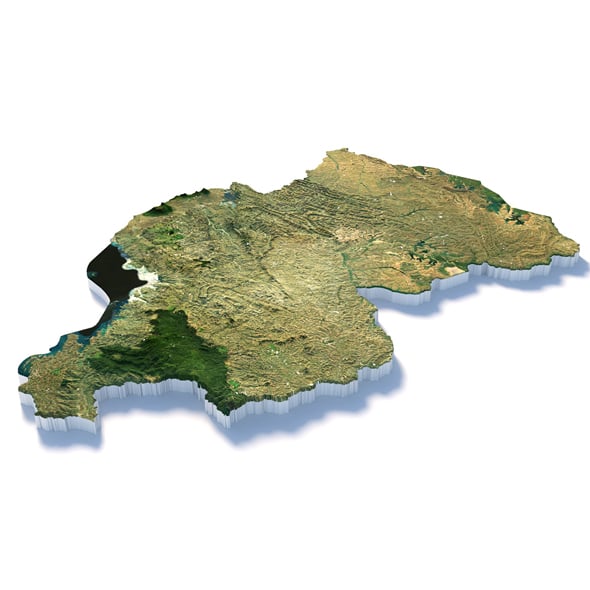Rwanda Terrain Map - 3DOcean Item for Sale