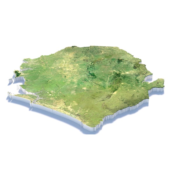Sierra Leone Terrain Map - 3DOcean Item for Sale