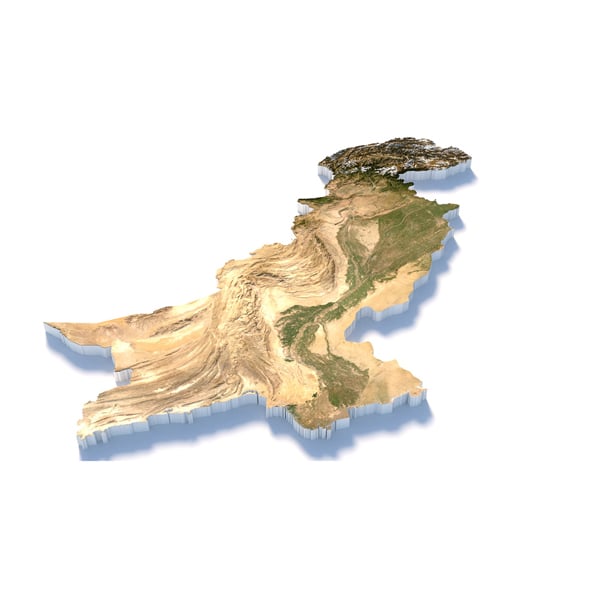 Pakistan Terrain Map - 3DOcean Item for Sale