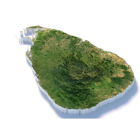 Sri Lanka Terrain Map - 3DOcean Item for Sale