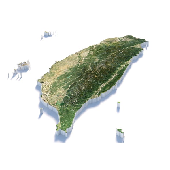 Taiwan Terrain Map - 3DOcean Item for Sale