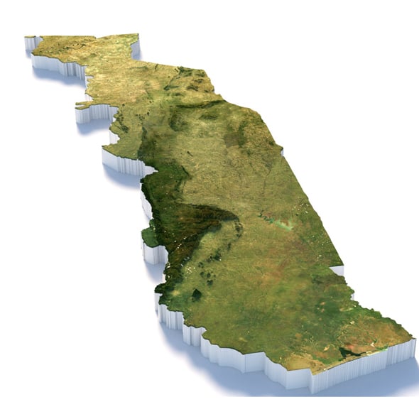Togo Terrain Map - 3DOcean Item for Sale