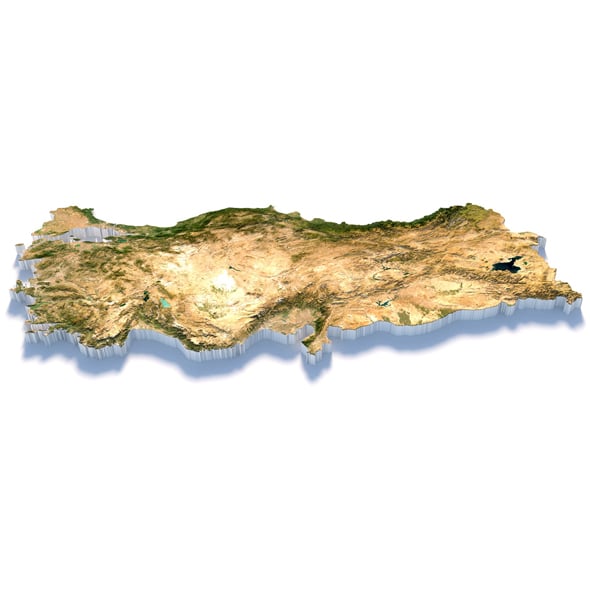 Turkey Terrain Map - 3DOcean Item for Sale