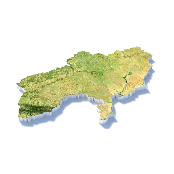 Ukraine Terrain Map - 3DOcean Item for Sale