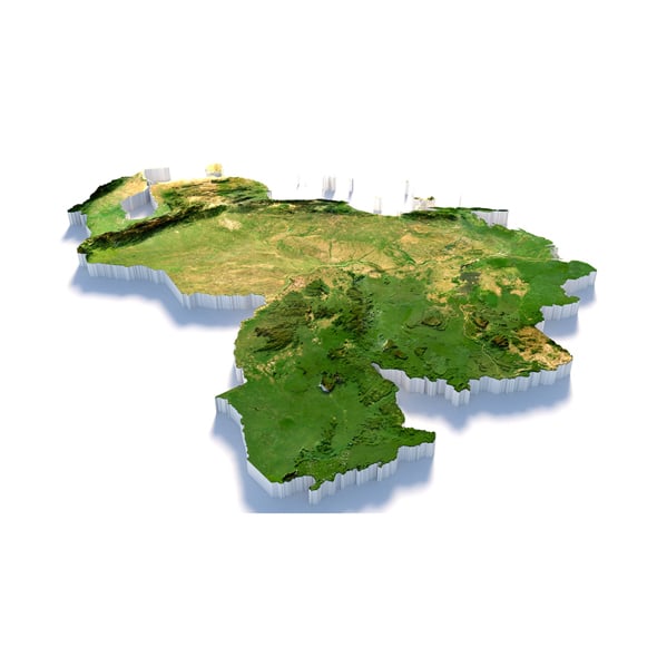 Venezuela Terrain Map - 3DOcean Item for Sale