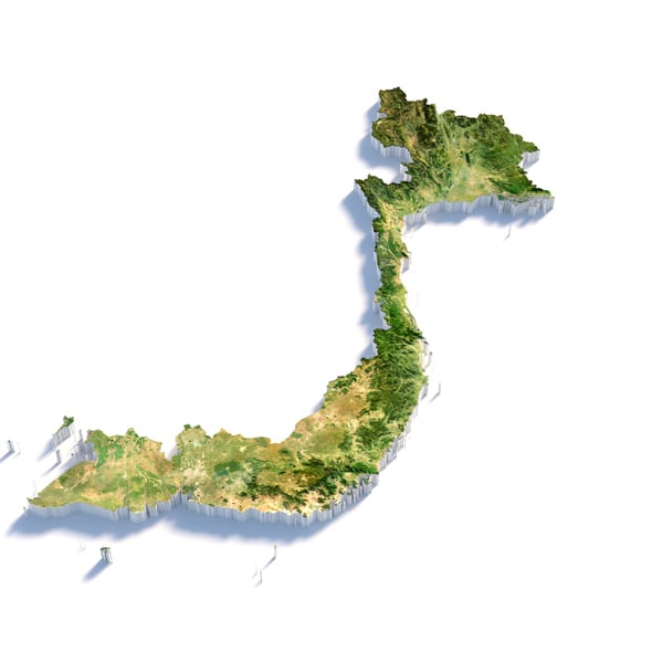 Viet Nam Terrain Map - 3DOcean Item for Sale