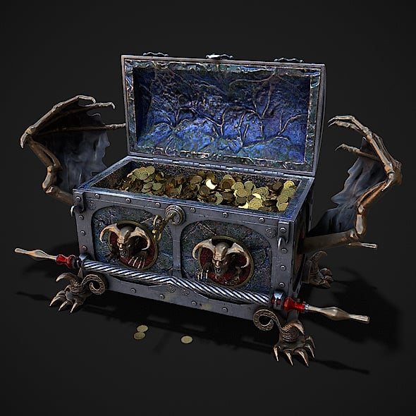 Chest vampire with coins - 3DOcean Item for Sale