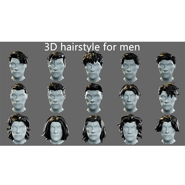 3D hairstyle for men - 3DOcean Item for Sale