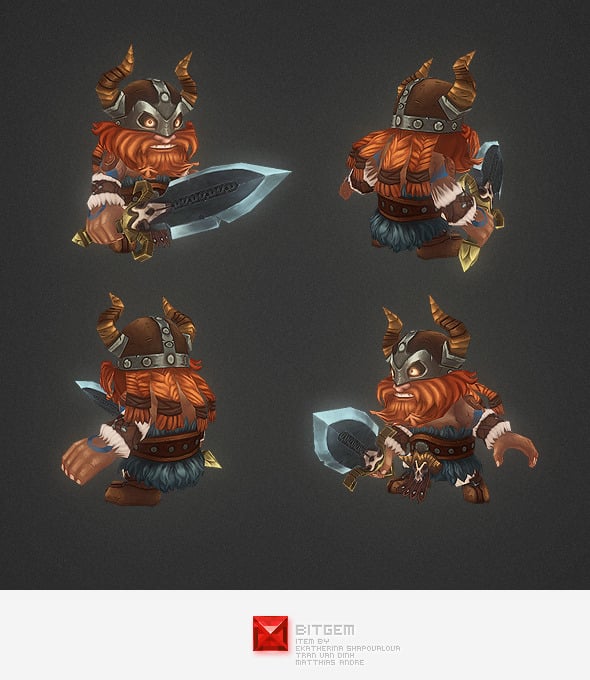 Low Poly Mini Viking Eric - 3DOcean Item for Sale