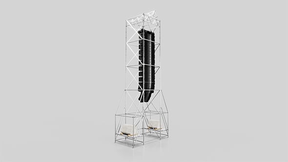Concert Speaker Line Array Scaffolding Tower - 3DOcean Item for Sale