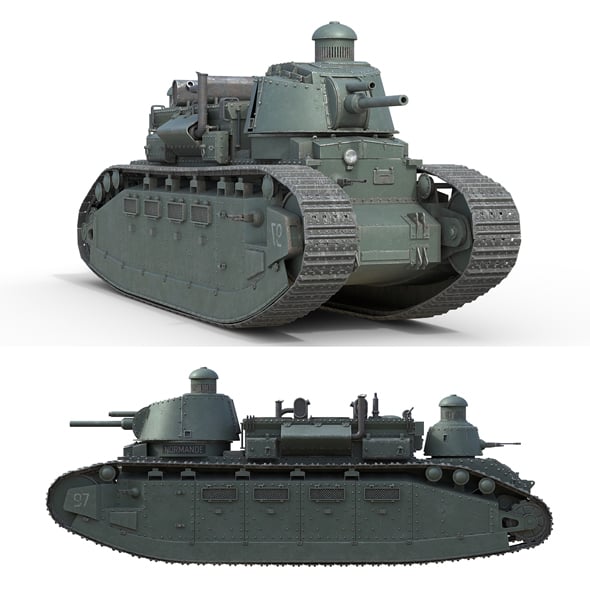 Char 2C Heavy Tank - 3DOcean Item for Sale