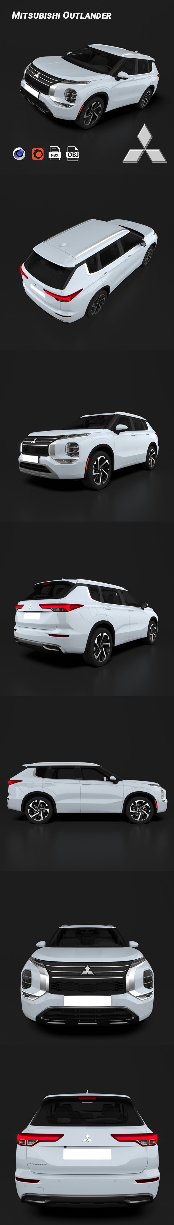 Mitsubishi Outlander - 3DOcean Item for Sale
