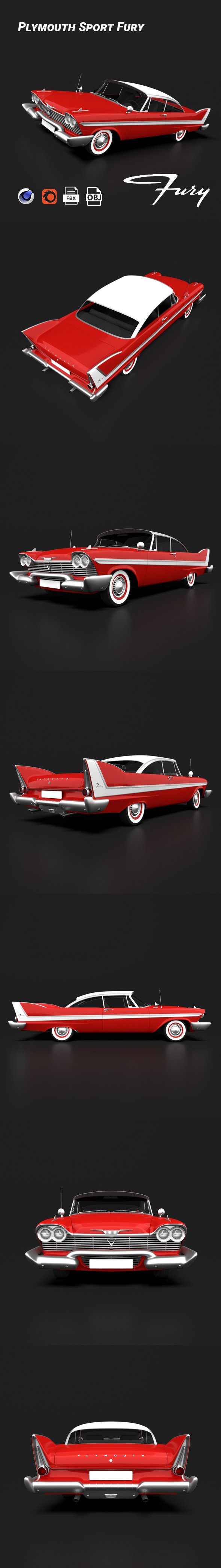 Plymouth Sport Fury - 3DOcean Item for Sale
