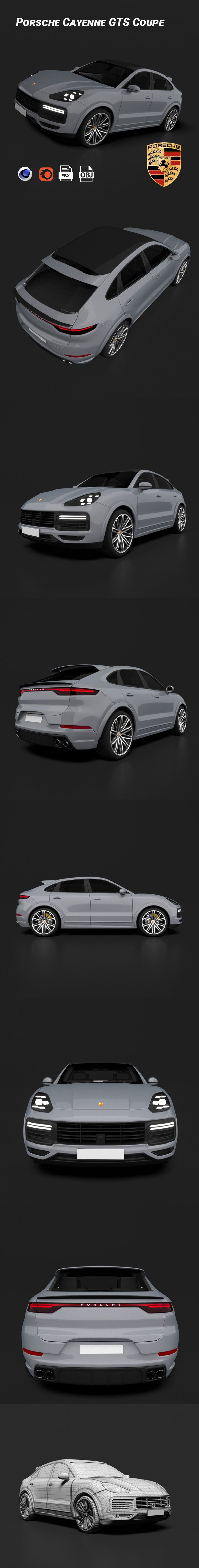 Porsche Cayenne GTS Coupe - 3DOcean Item for Sale