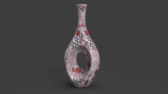 Painted Vase - 3DOcean Item for Sale