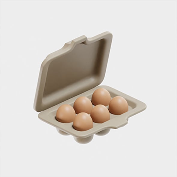 Egg cardboard package egg case - 3DOcean Item for Sale