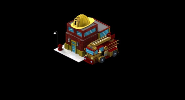 Fire Station - 3DOcean Item for Sale