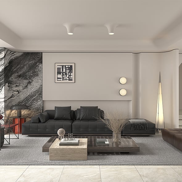 Living Room Scene 14 - 3DOcean Item for Sale