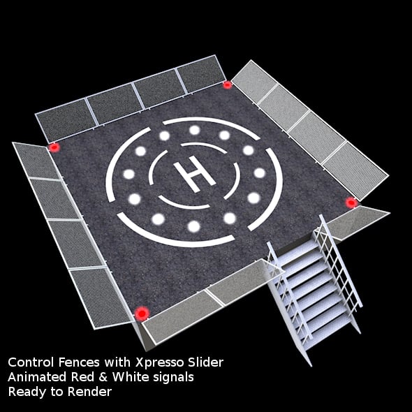 Helipad 3D 1 - 3DOcean Item for Sale