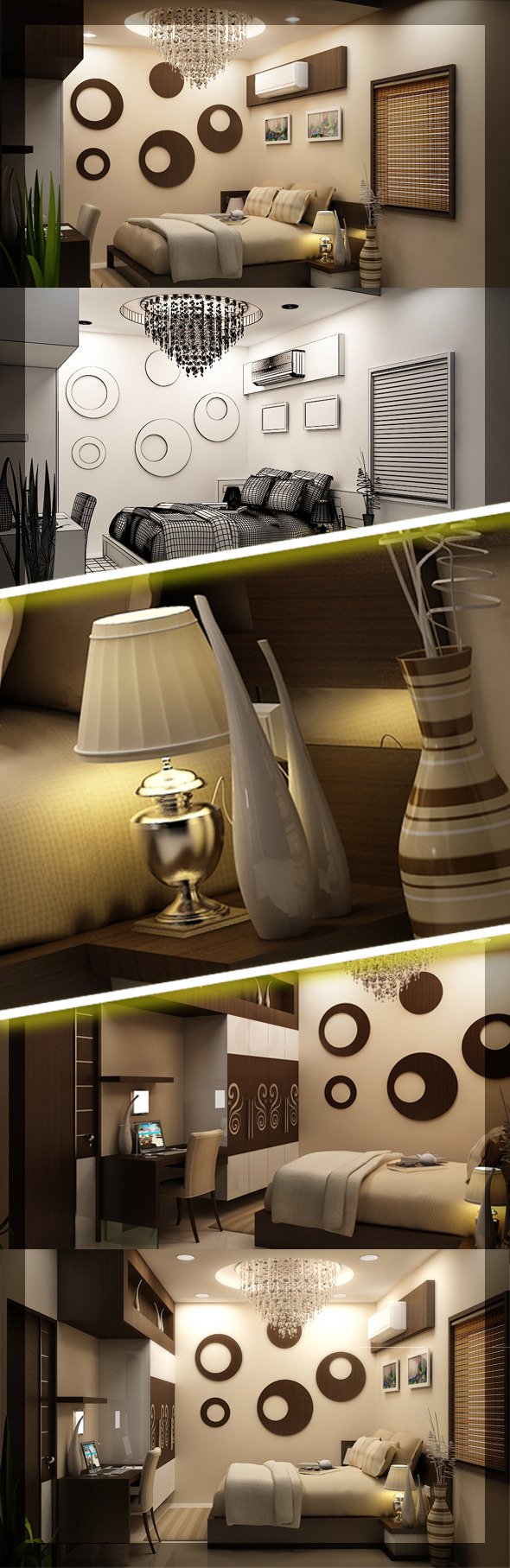 Realistic Bed Room 116 - 3DOcean Item for Sale