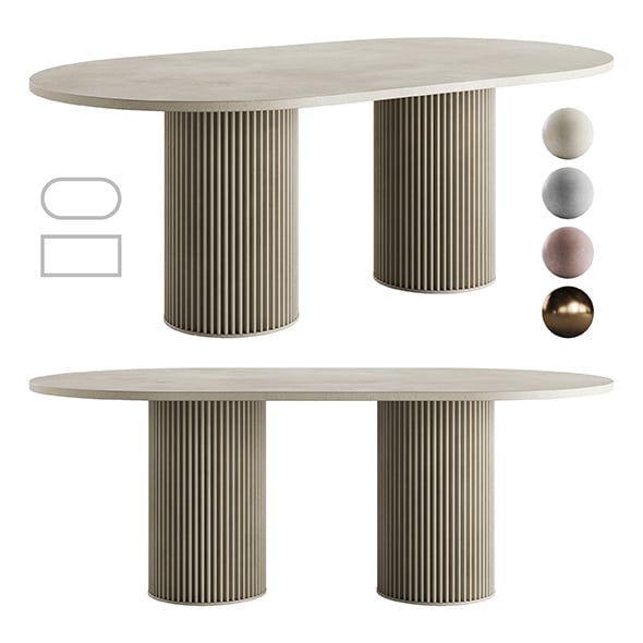 HERCLE Dining Table by Opinion Ciatti - 3DOcean Item for Sale