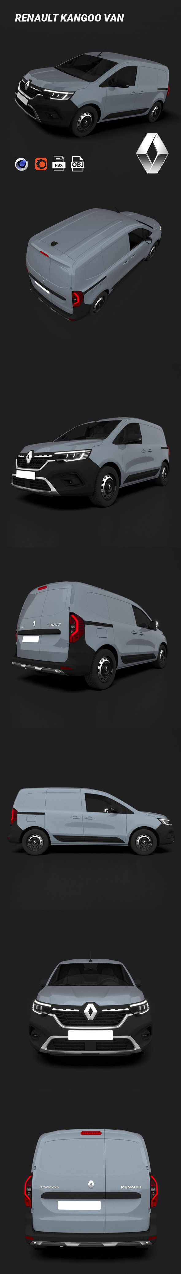 Renault Kangoo Van - 3DOcean Item for Sale