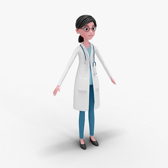 Girl Cartoon - 3DOcean Item for Sale