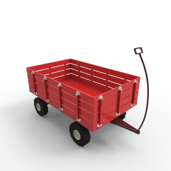Toy Wagon Car and Base Mesh 2 - 3DOcean Item for Sale
