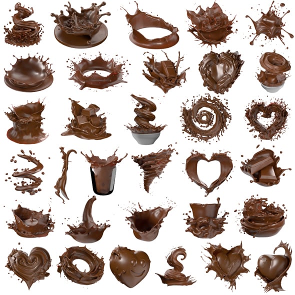 Chooclate Splash Collection - 3DOcean Item for Sale