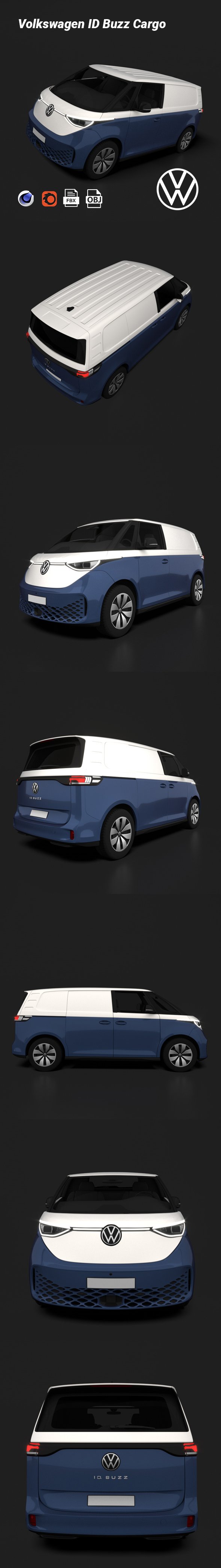Volkswagen ID Buzz Cargo - 3DOcean Item for Sale