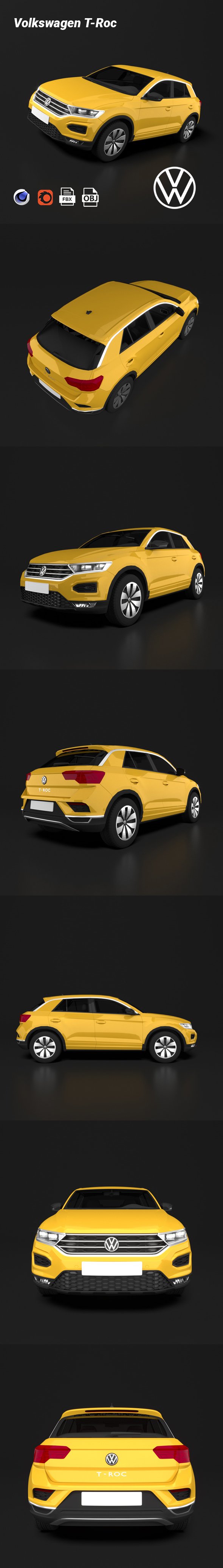 Volkswagen T-Roc - 3DOcean Item for Sale