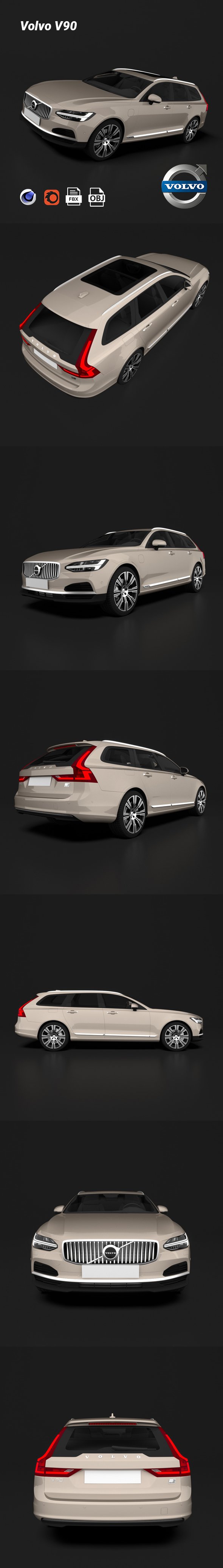 Volvo V90 - 3DOcean Item for Sale