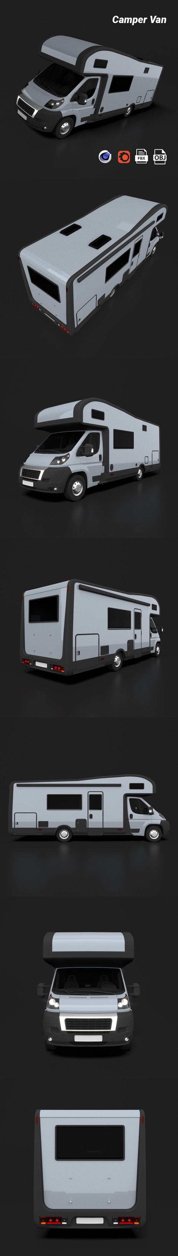 RV Camper Van Motorhome - 3DOcean Item for Sale