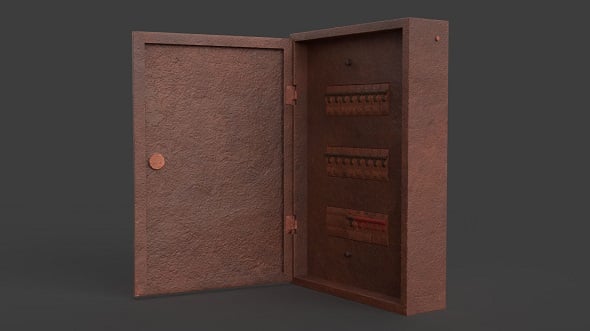 Rusted Power Box - 3DOcean Item for Sale