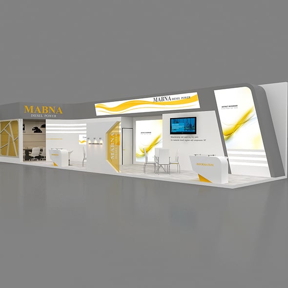 3d Booth Model Exhibition - 3DOcean Item for Sale