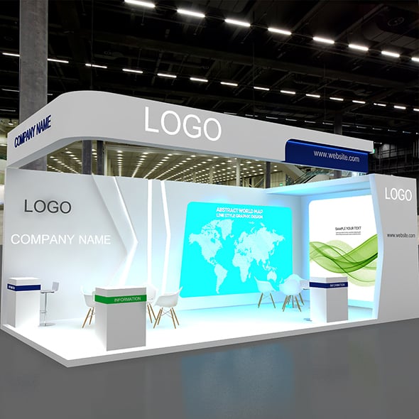 3D Exhibition Stand - 3DOcean Item for Sale