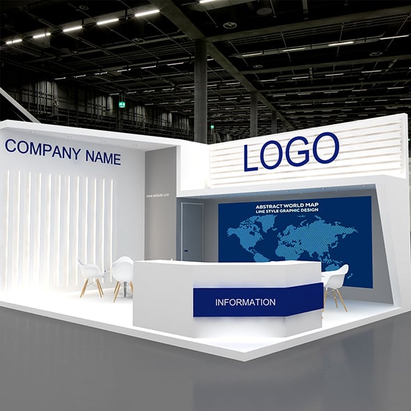 3D Model Exhibition Booth - 3DOcean Item for Sale