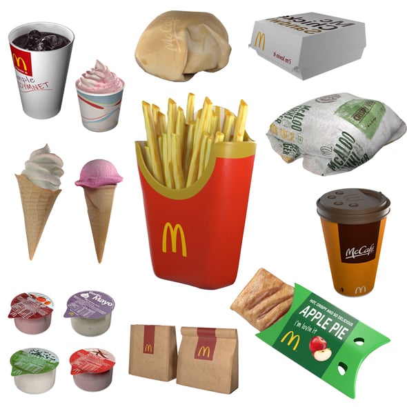 Fast Food Pack - 3DOcean Item for Sale
