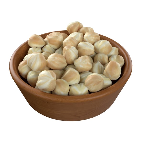 Hazelnut Kernel White Bowl - 3DOcean Item for Sale