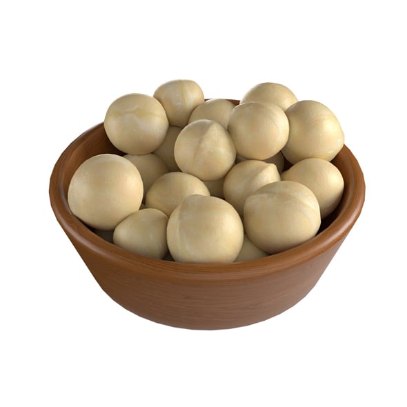 Macadamia Nut Kernel Bowl - 3DOcean Item for Sale
