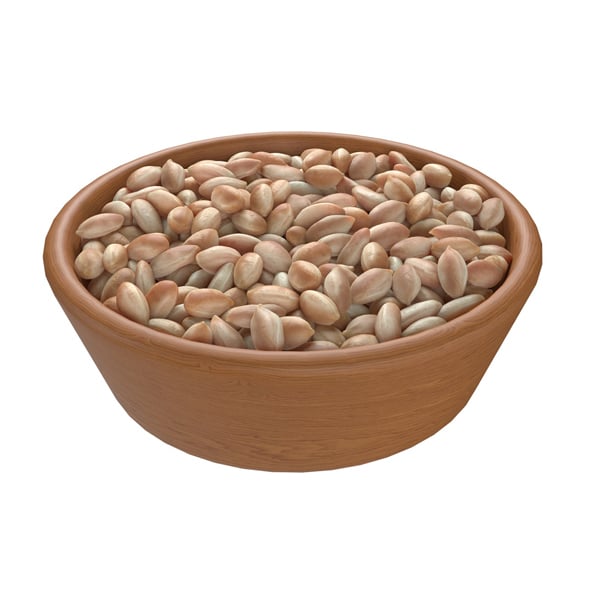 Peanut Kernel White Bowl - 3DOcean Item for Sale