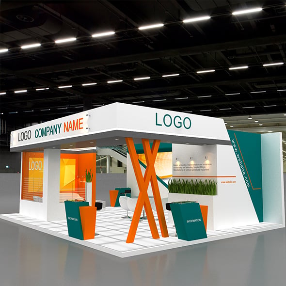 3D Exhibition Stand - 3DOcean Item for Sale