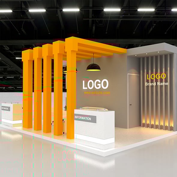 3D Model Exhibition Booth - 3DOcean Item for Sale